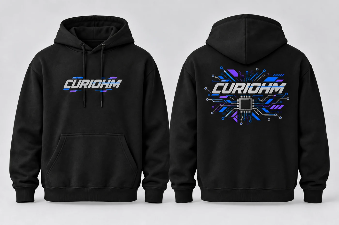 Circuit Chip Hoodie illustrative design mockup