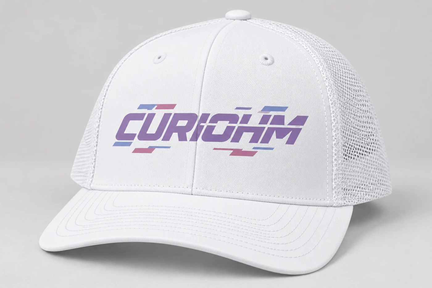 Retro Vaporwave Snapback illustrative design mockup